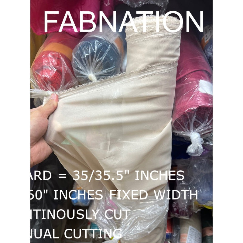 HI MULTI CHIFFON FABRIC PER YARD 35/35.5 INCHES PER YARD 58/60 INCHES FIXED WIDTH/ FABNATION