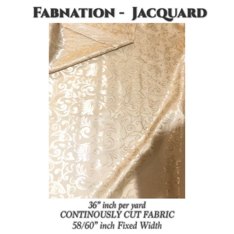 PREMIUM JACQUARD SATIN Fabric Cloth Tela per yard Fixed 58-60" Width