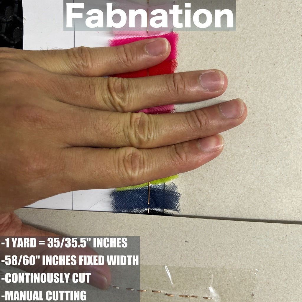 AMERICAN FINE  TULLE FABRIC PER YARD 35/35.5 INCHES PER YARD 63/61 INCHES FIXED WIDTH / FABNATION