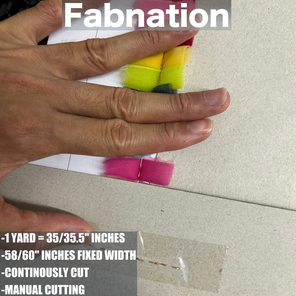 AMERICAN FINE  TULLE FABRIC PER YARD 35/35.5 INCHES PER YARD 63/61 INCHES FIXED WIDTH / FABNATION