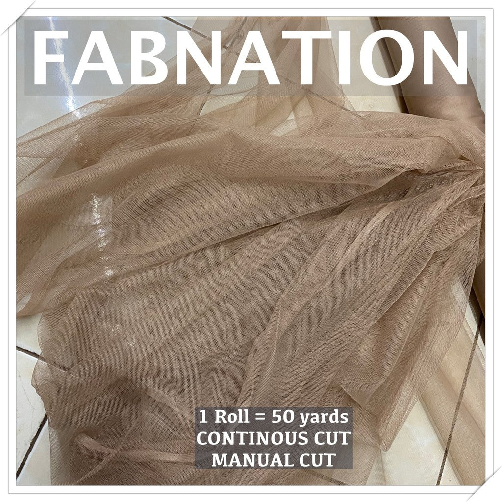 PREMIUM SOFT TULLE SILK PER ROLL = 50 YARDS /  FIXED 59/60" WIDTH / FABNATION TEXTILE