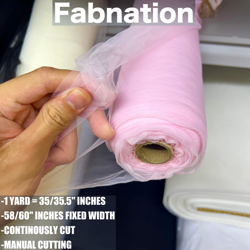 AMERICAN FINE  TULLE FABRIC PER YARD 35/35.5 INCHES PER YARD 63/61 INCHES FIXED WIDTH / FABNATION