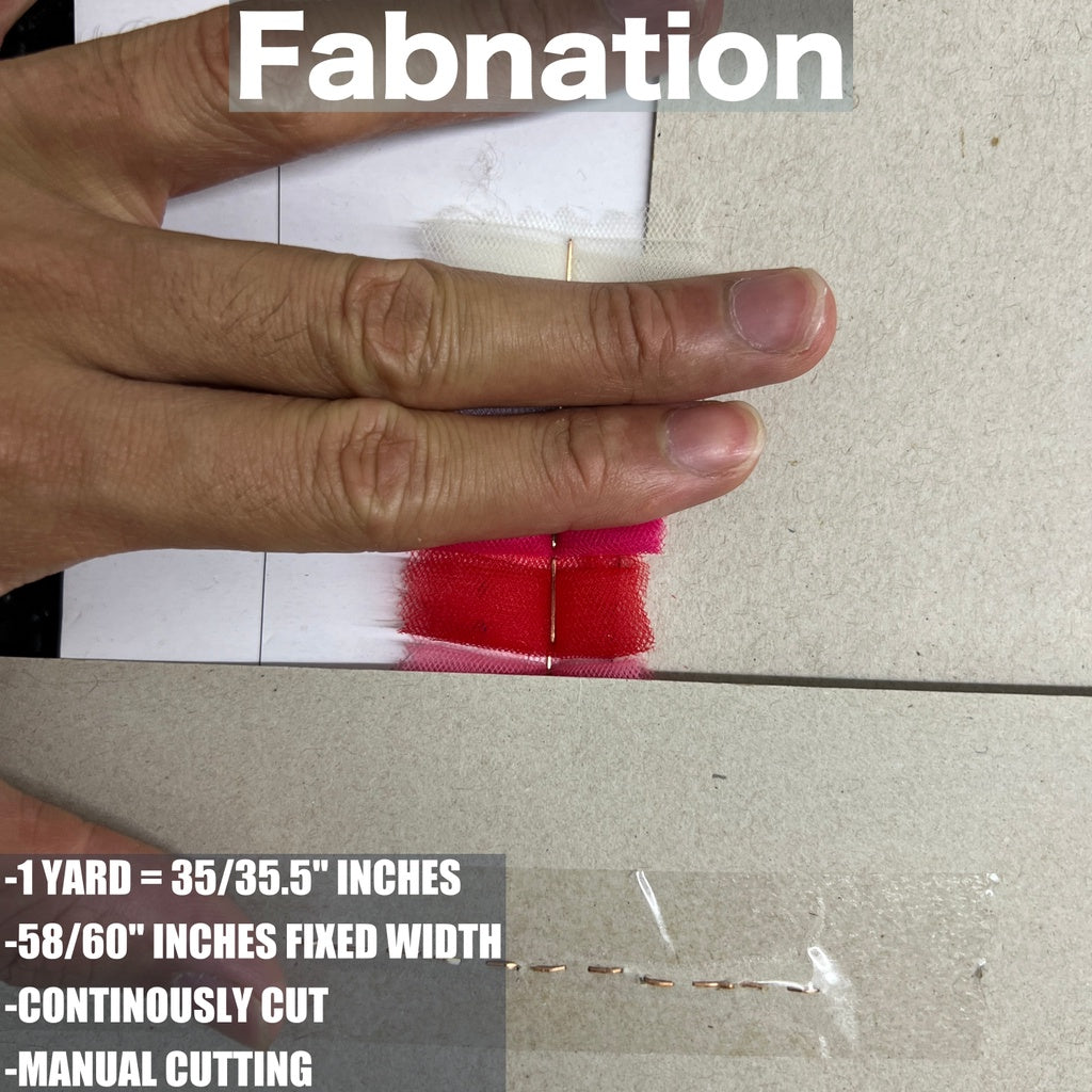 AMERICAN FINE  TULLE FABRIC PER YARD 35/35.5 INCHES PER YARD 63/61 INCHES FIXED WIDTH / FABNATION