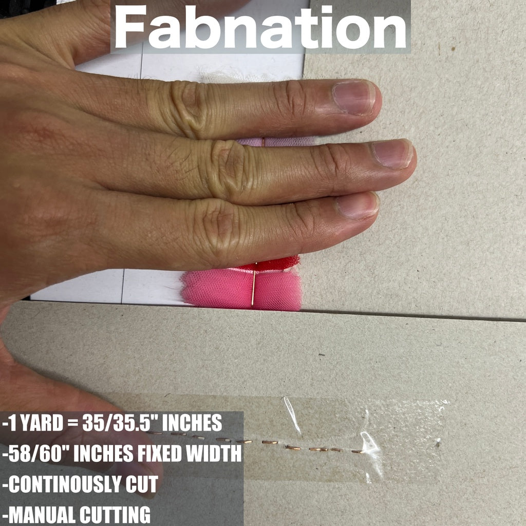 AMERICAN FINE  TULLE FABRIC PER YARD 35/35.5 INCHES PER YARD 63/61 INCHES FIXED WIDTH / FABNATION