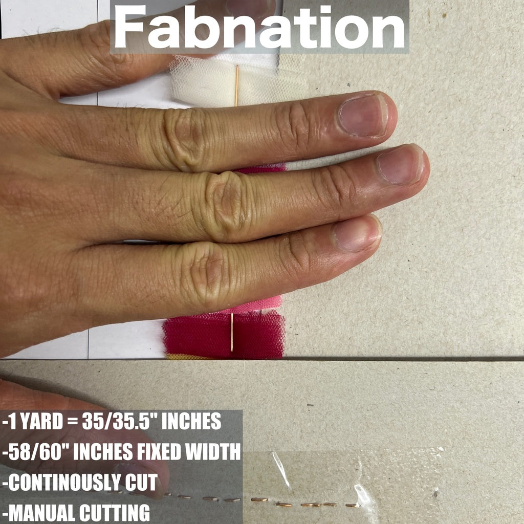 AMERICAN FINE  TULLE FABRIC PER YARD 35/35.5 INCHES PER YARD 63/61 INCHES FIXED WIDTH / FABNATION