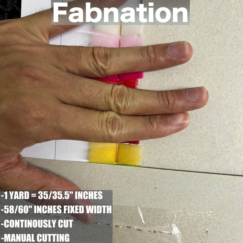 AMERICAN FINE  TULLE FABRIC PER YARD 35/35.5 INCHES PER YARD 63/61 INCHES FIXED WIDTH / FABNATION