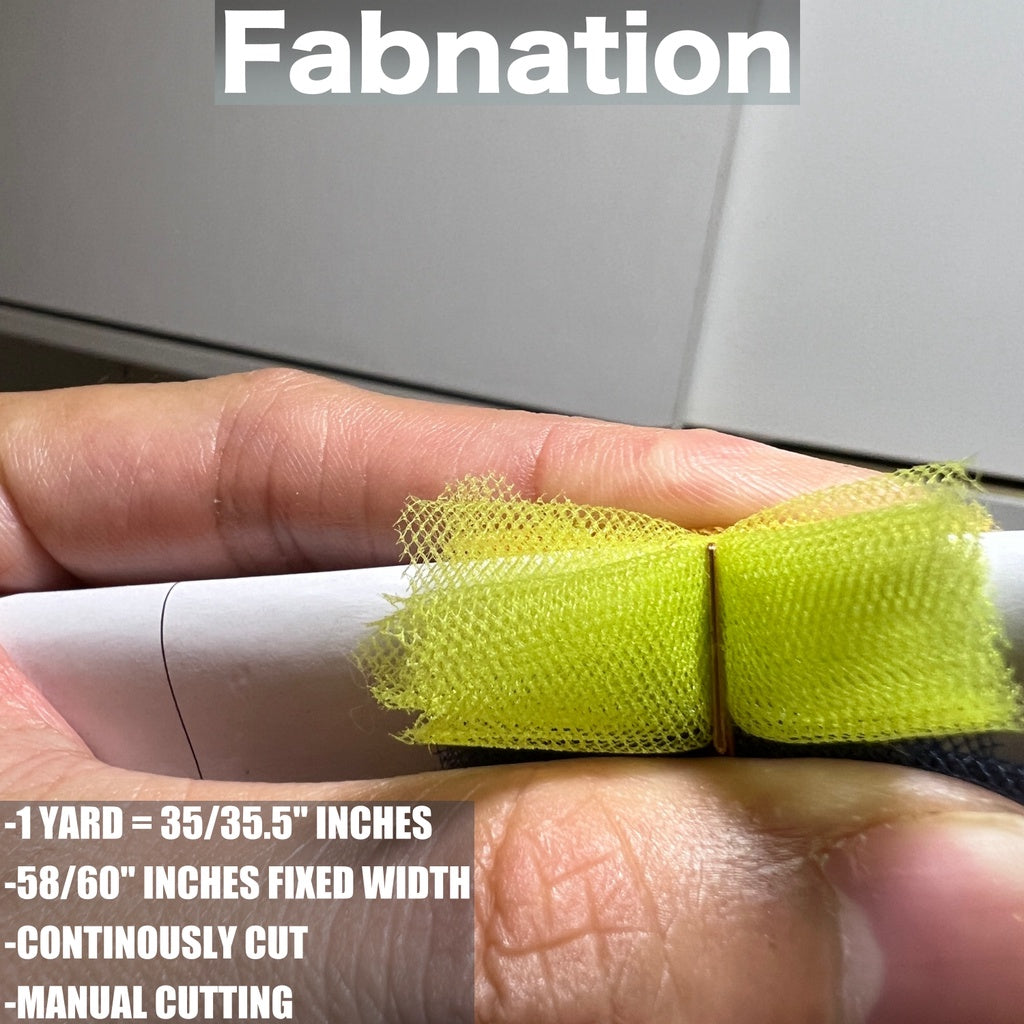 AMERICAN FINE  TULLE FABRIC PER YARD 35/35.5 INCHES PER YARD 63/61 INCHES FIXED WIDTH / FABNATION