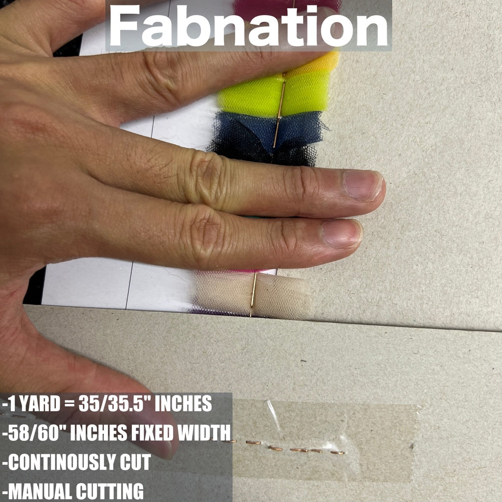 AMERICAN FINE  TULLE FABRIC PER YARD 35/35.5 INCHES PER YARD 63/61 INCHES FIXED WIDTH / FABNATION