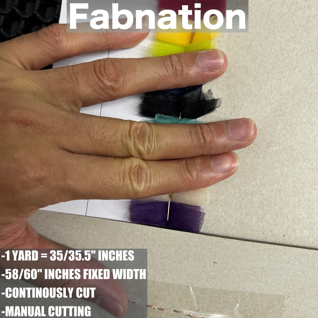 AMERICAN FINE  TULLE FABRIC PER YARD 35/35.5 INCHES PER YARD 63/61 INCHES FIXED WIDTH / FABNATION