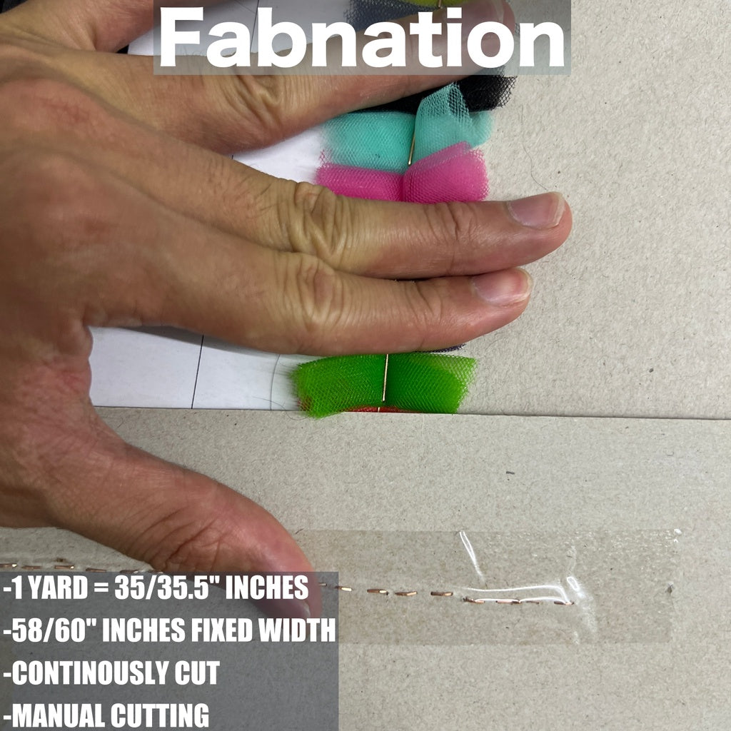 AMERICAN FINE  TULLE FABRIC PER YARD 35/35.5 INCHES PER YARD 63/61 INCHES FIXED WIDTH / FABNATION