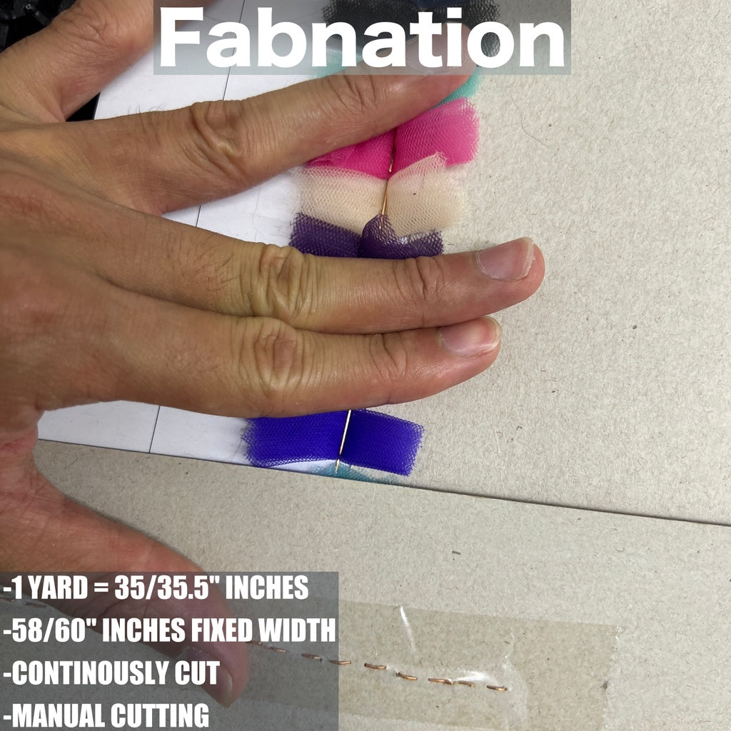 AMERICAN FINE  TULLE FABRIC PER YARD 35/35.5 INCHES PER YARD 63/61 INCHES FIXED WIDTH / FABNATION