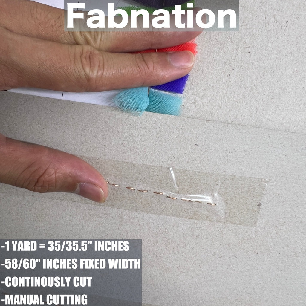 AMERICAN FINE  TULLE FABRIC PER YARD 35/35.5 INCHES PER YARD 63/61 INCHES FIXED WIDTH / FABNATION