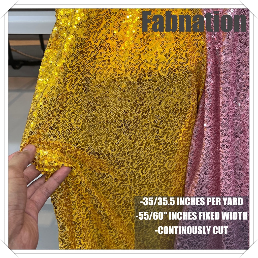 Fully Sequins Tulle Sequence Fabric 54/60 Inches Width For Backdrop, Table Cloth and Gown Per Yard