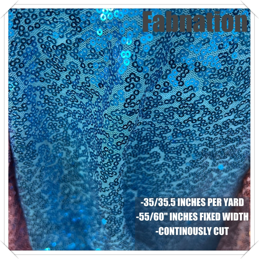 Fully Sequins Tulle Sequence Fabric 54/60 Inches Width For Backdrop, Table Cloth and Gown Per Yard
