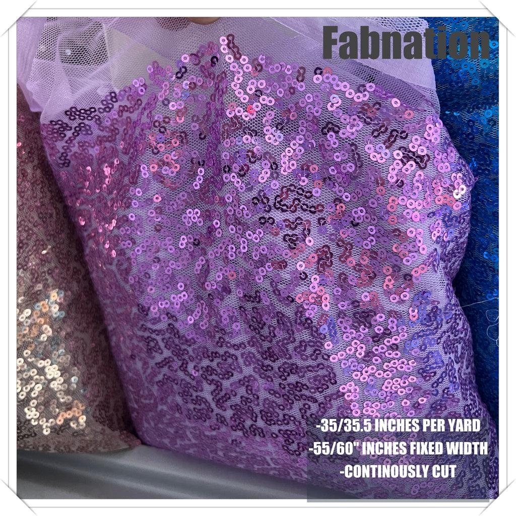 Fully Sequins Tulle Sequence Fabric 54/60 Inches Width For Backdrop, Table Cloth and Gown Per Yard