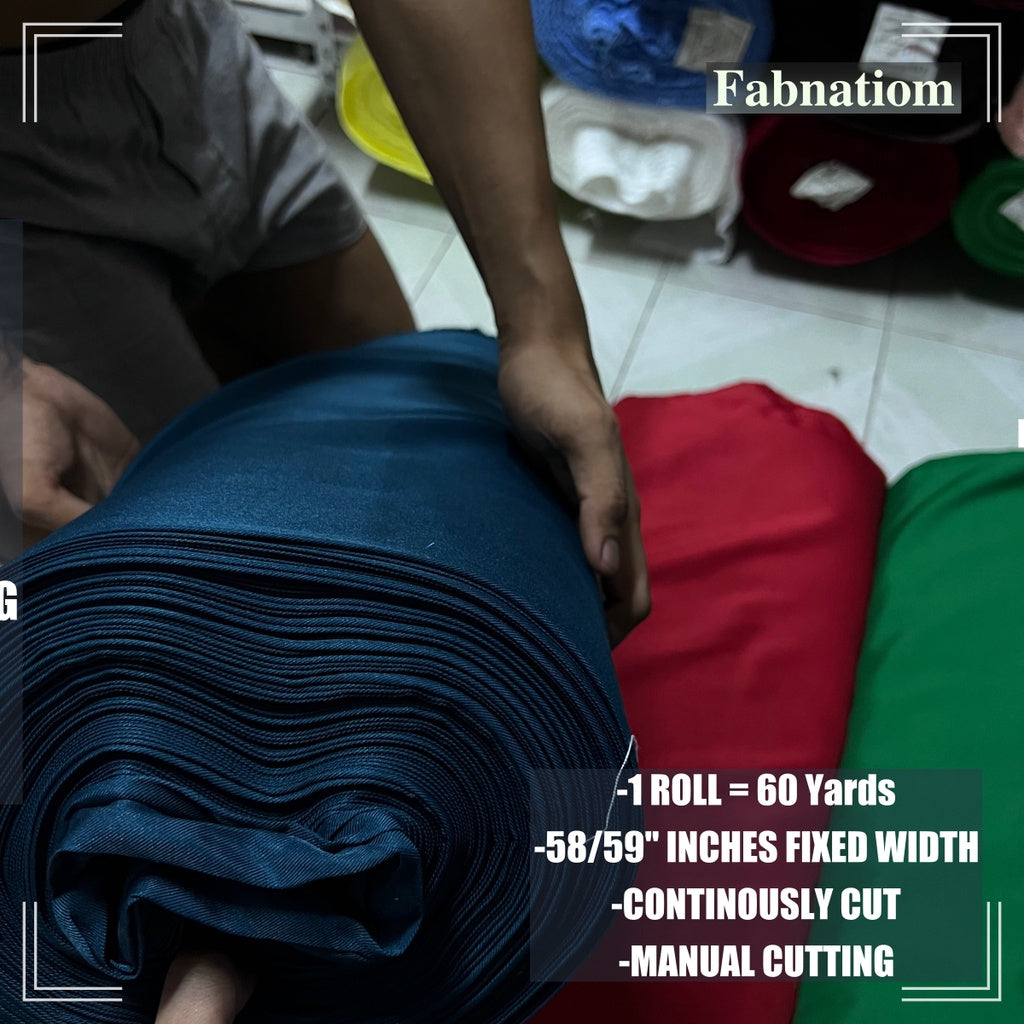 PEACH TWILL PER ROLL = 60 YARDS FABRIC CLOTH RAW TELA  58/60 INCH FIXED WIDTH/ FABNATION