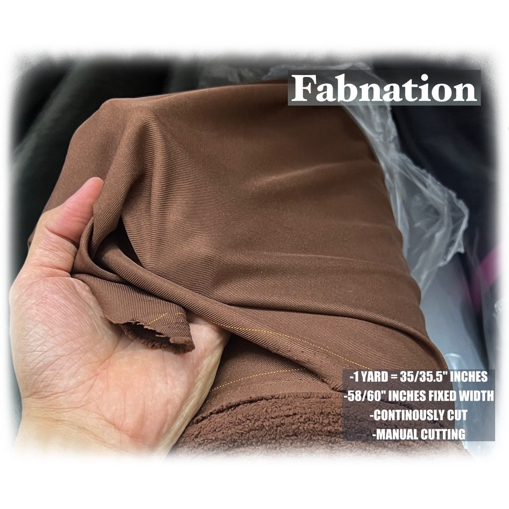 HQ Peach Twill Cotton Raw Tela, 35/35.5 Inches Length Per Yard, 58/60 Inch Fixed Width/Fab