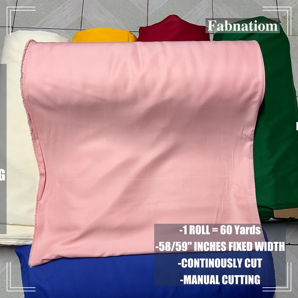 PEACH TWILL PER ROLL = 60 YARDS FABRIC CLOTH RAW TELA  58/60 INCH FIXED WIDTH/ FABNATION