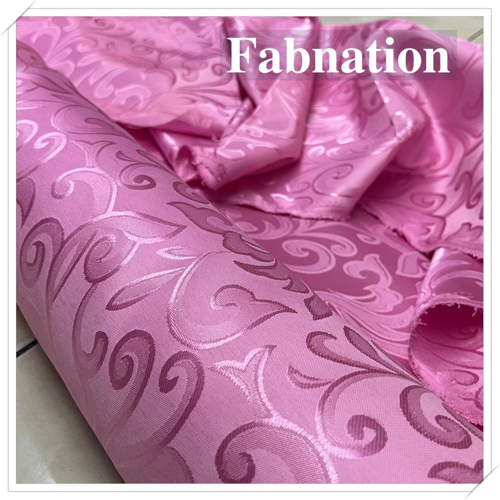 PREMIUM JACQUARD SATIN Fabric Cloth Tela per yard Fixed 58-60" Width