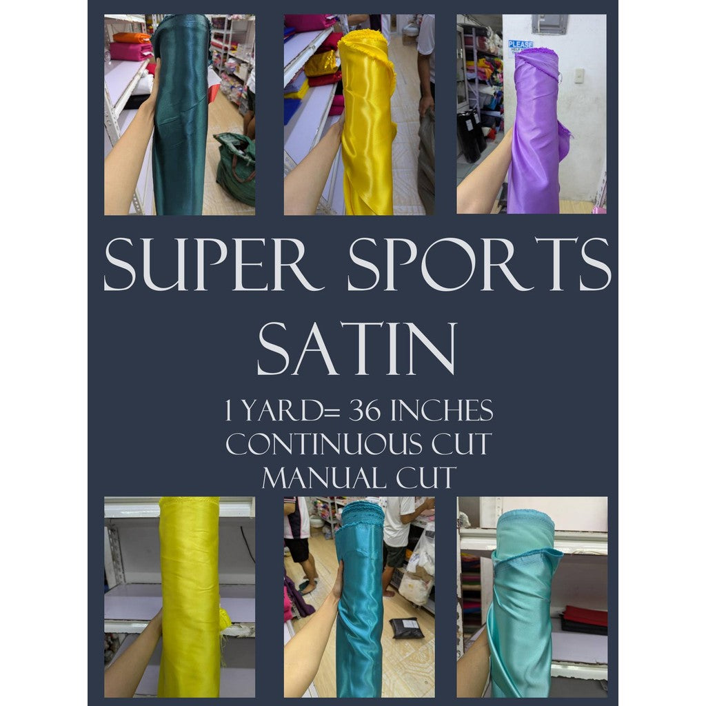 SUPER SPORTS FABRIC SATIN PER YARD IS 36 INCHES LENGTH AND FIXED 60 INCHES WIDTH BY FABNATION