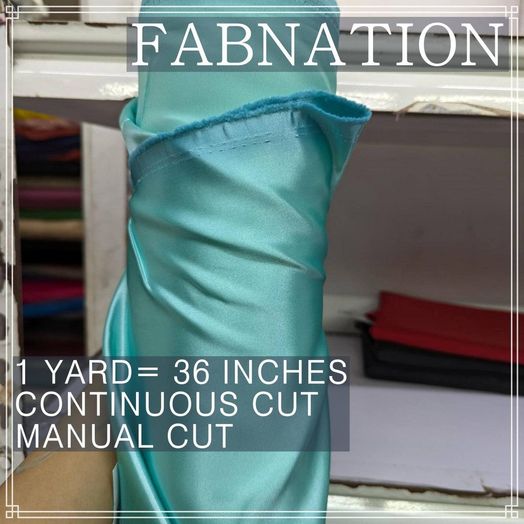 SUPER SPORTS FABRIC SATIN PER YARD IS 36 INCHES LENGTH AND FIXED 60 INCHES WIDTH BY FABNATION
