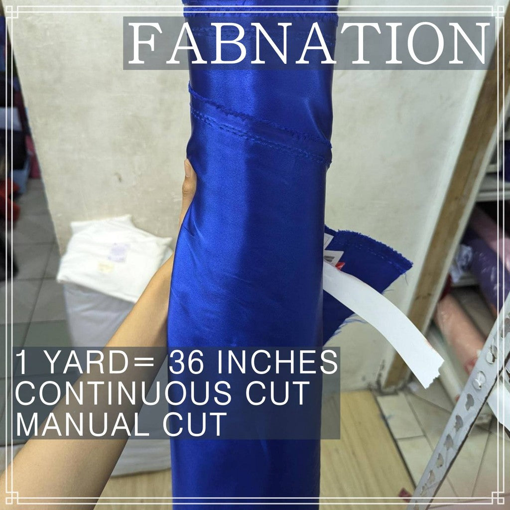 SUPER SPORTS FABRIC SATIN PER YARD IS 36 INCHES LENGTH AND FIXED 60 INCHES WIDTH BY FABNATION
