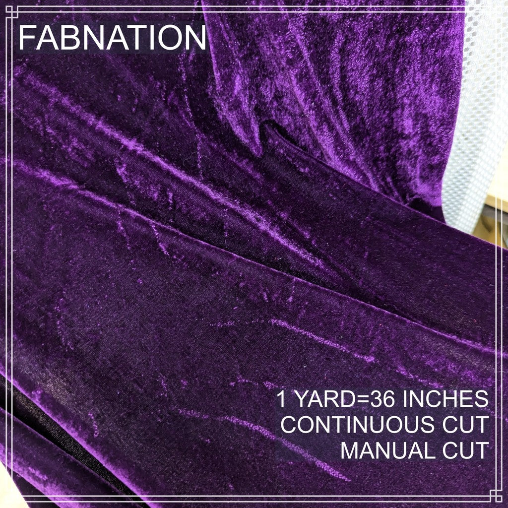 HIGH QUALITY VELVET/VELOUR FABRIC PER YARD IS 36 INCHES LENGTH WITH FIXED 63/65 WIDTH BY FABNATION