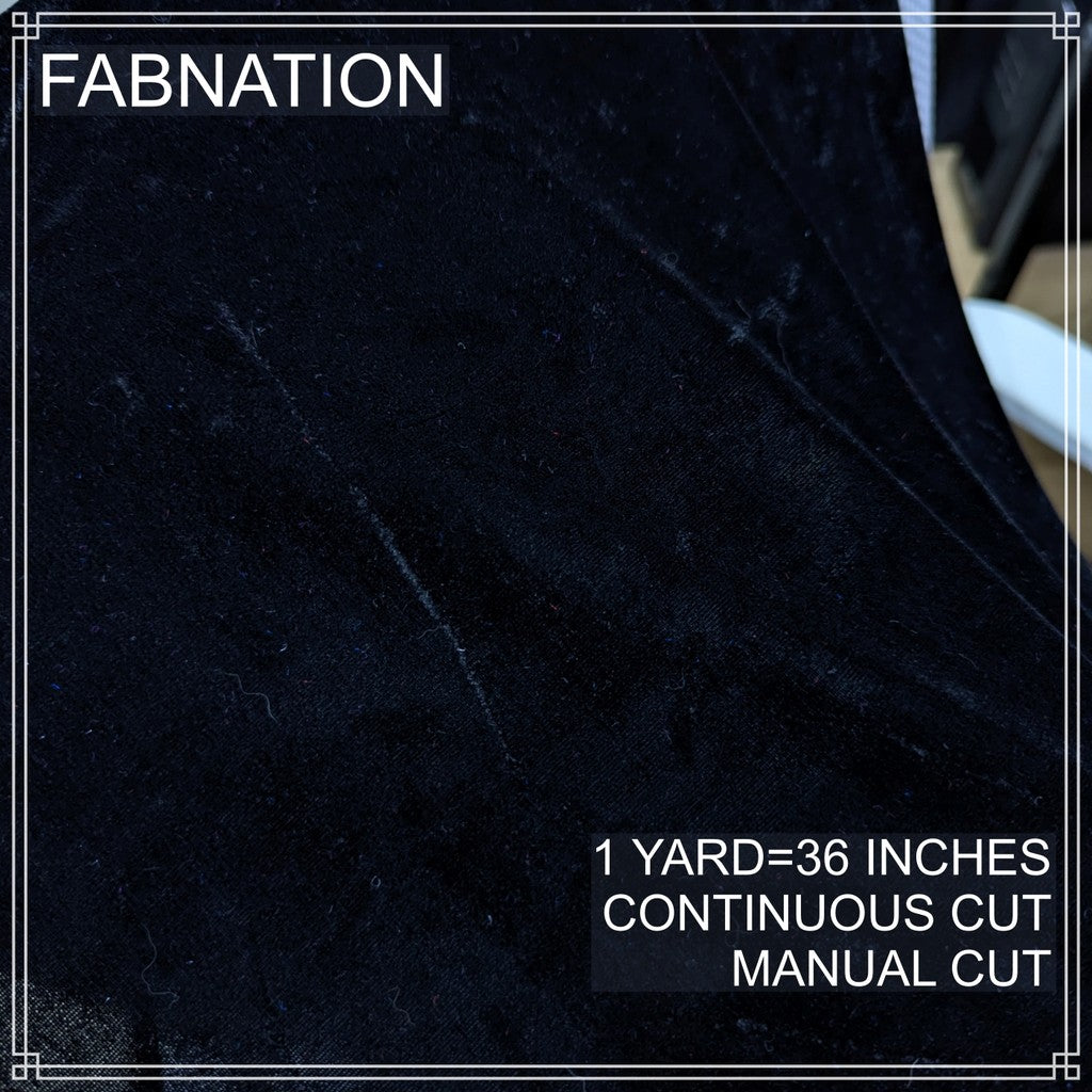 HIGH QUALITY VELVET/VELOUR FABRIC PER YARD IS 36 INCHES LENGTH WITH FIXED 63/65 WIDTH BY FABNATION