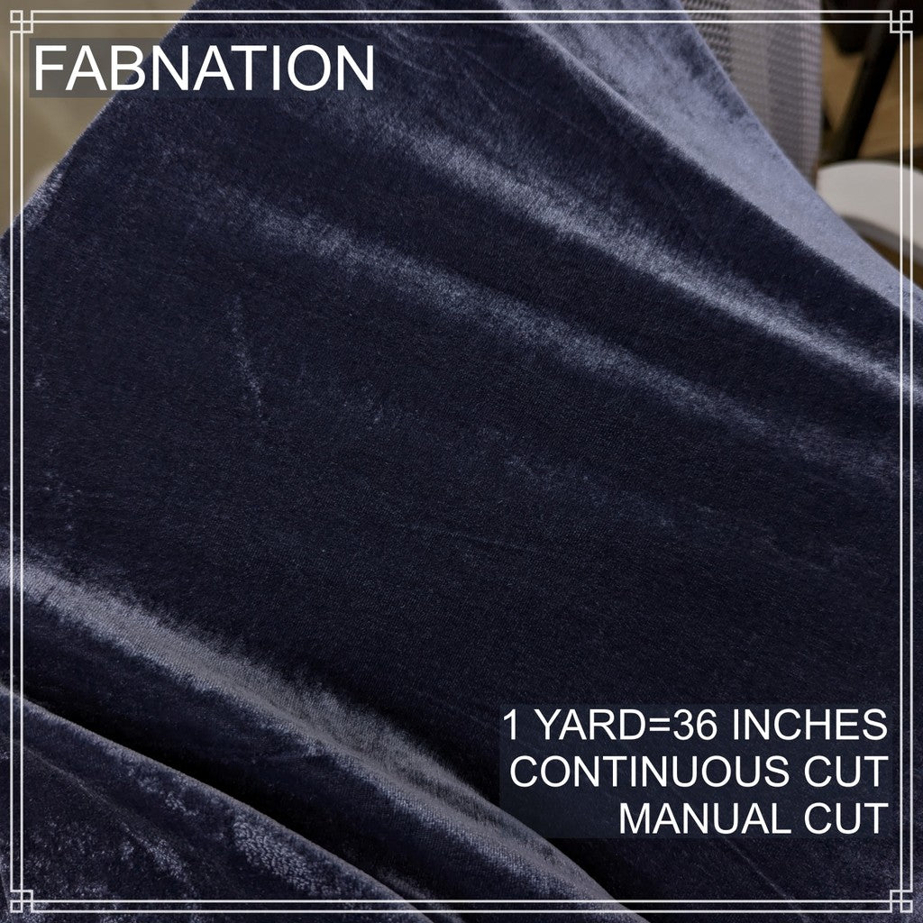 HIGH QUALITY VELVET/VELOUR FABRIC PER YARD IS 36 INCHES LENGTH WITH FIXED 63/65 WIDTH BY FABNATION