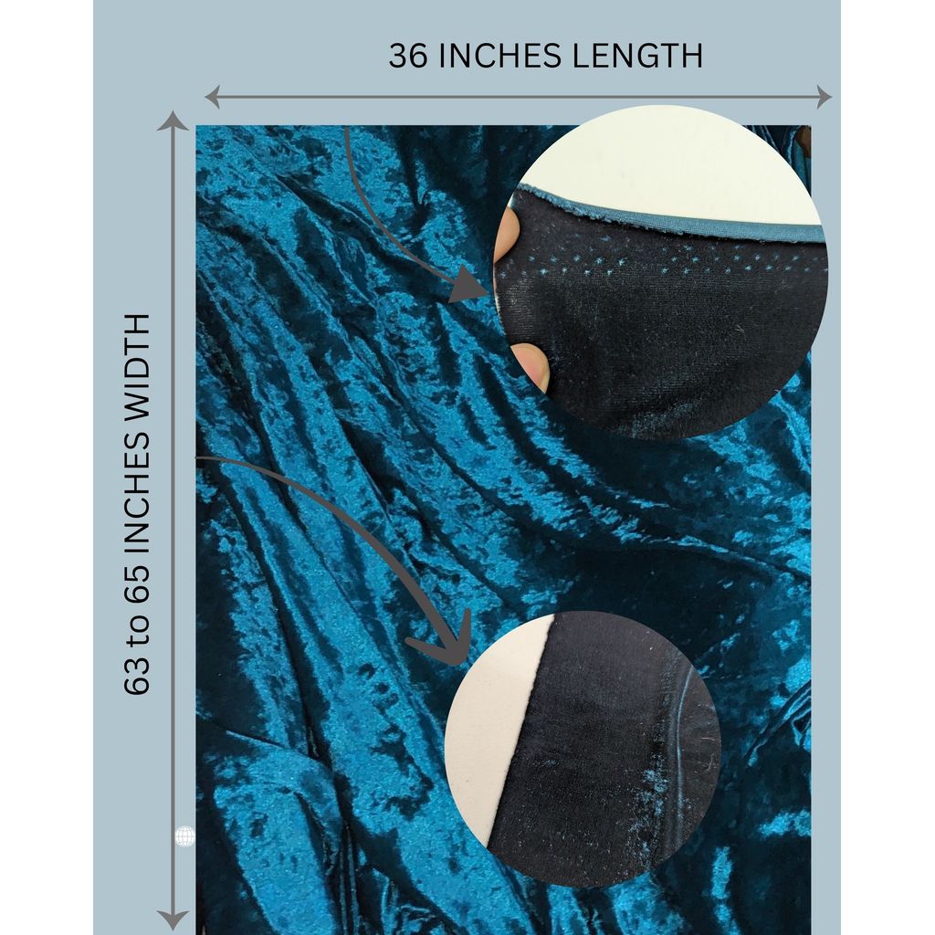 HIGH QUALITY VELVET/VELOUR FABRIC PER YARD IS 36 INCHES LENGTH WITH FIXED 63/65 WIDTH BY FABNATION