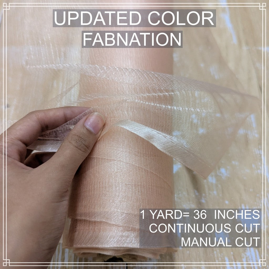 Metallic Tulle Silk Per Yard 36 inches by 60 inches FIXED width FABNATION