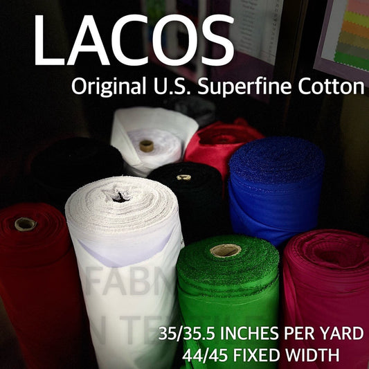 LACOS FABRIC CLOTH RAW TELA 35/35.5 INCHES LENGTH PER YARD 44/45 INCH FIXED WIDTH/ FABNATION
