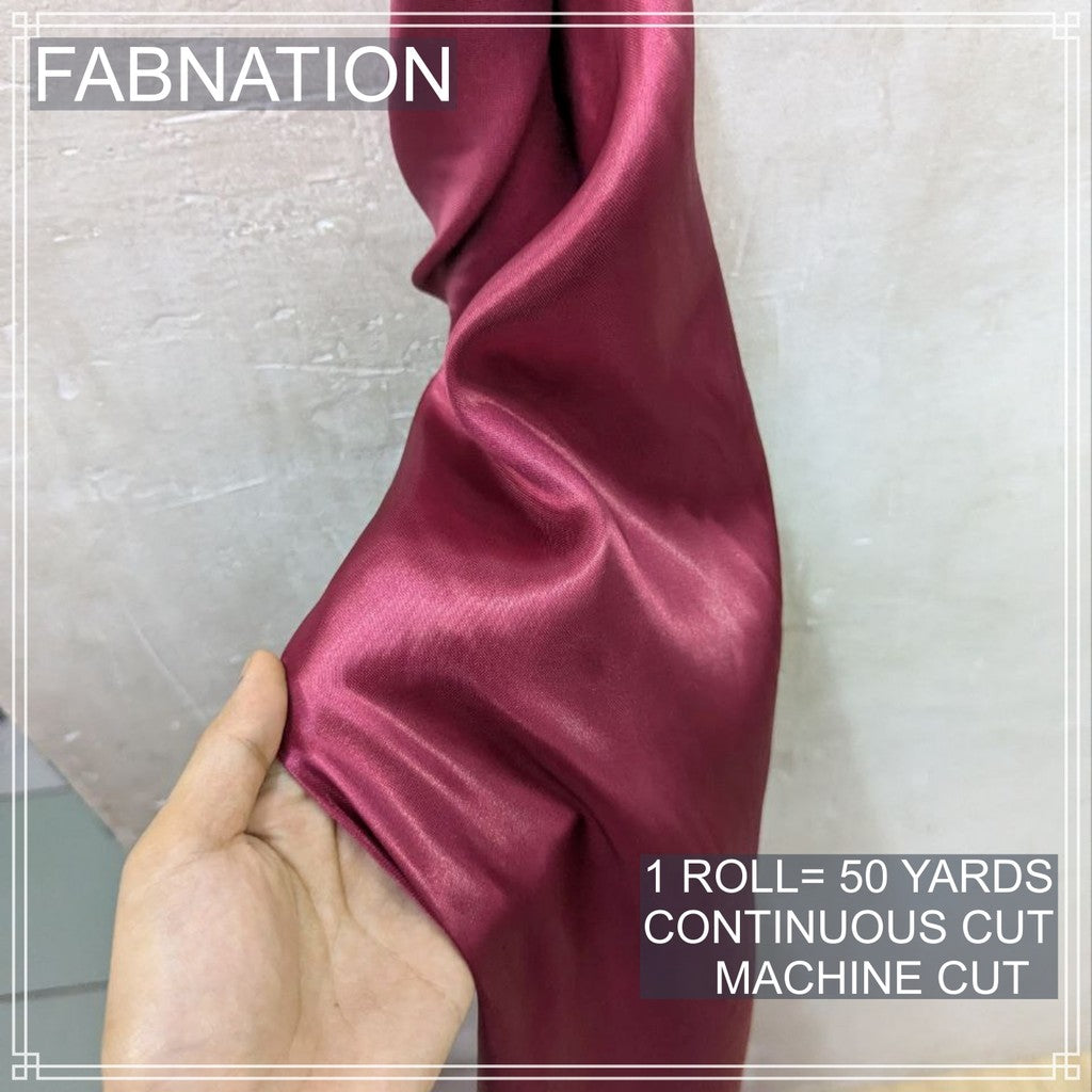 SOFT SATIN FABRIC PER ROLL 50 YARDS  LENGTH AND 60 INCHES FIXED WIDTH BY FABNATION