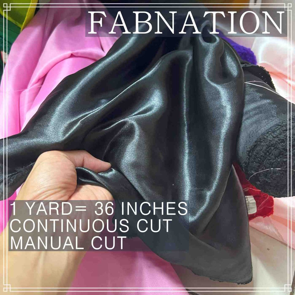 CLASSIC SATIN FABRIC PER YARD IS 36 INCHES LENGTH AND FIXED 60 INCHES WIDTH BY FABNATION