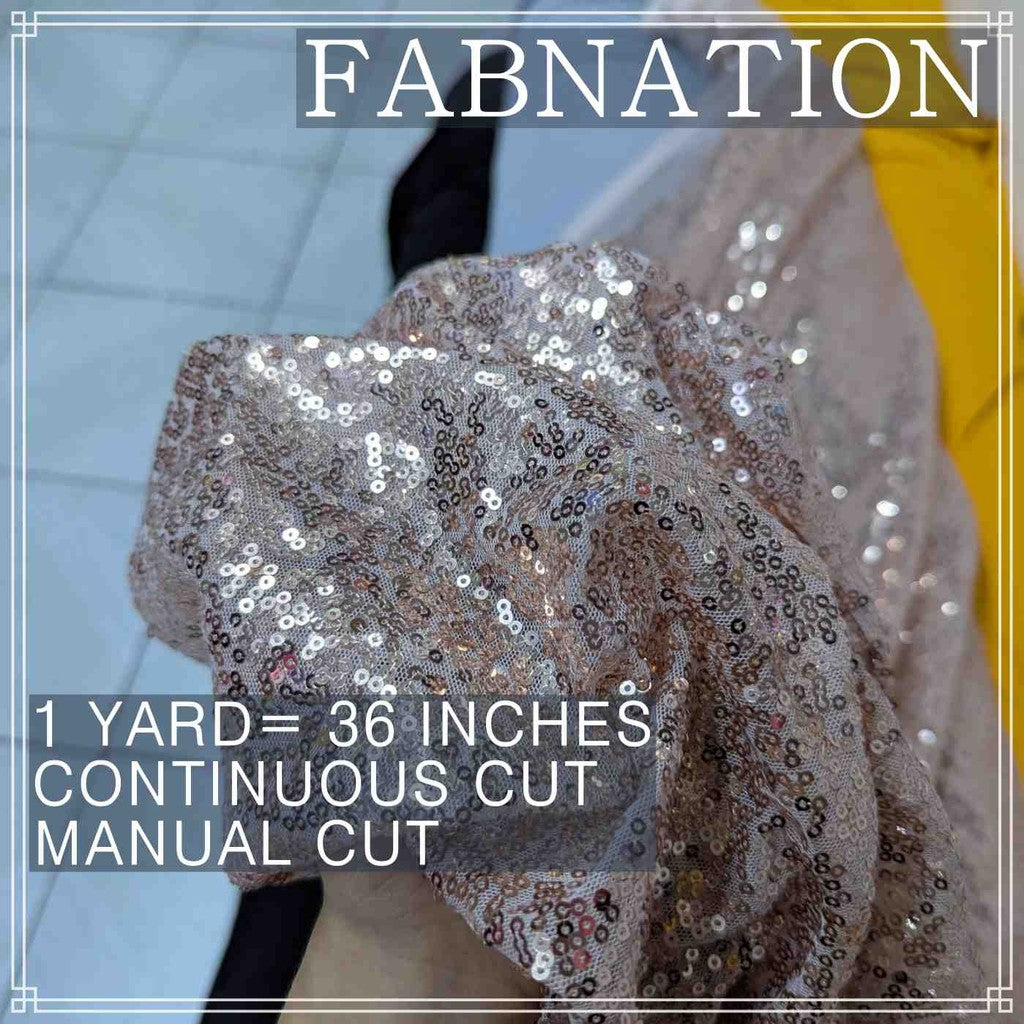 Fully Sequins Tulle Sequence Fabric 54/60 Inches Width For Backdrop, Table Cloth and Gown Per Yard