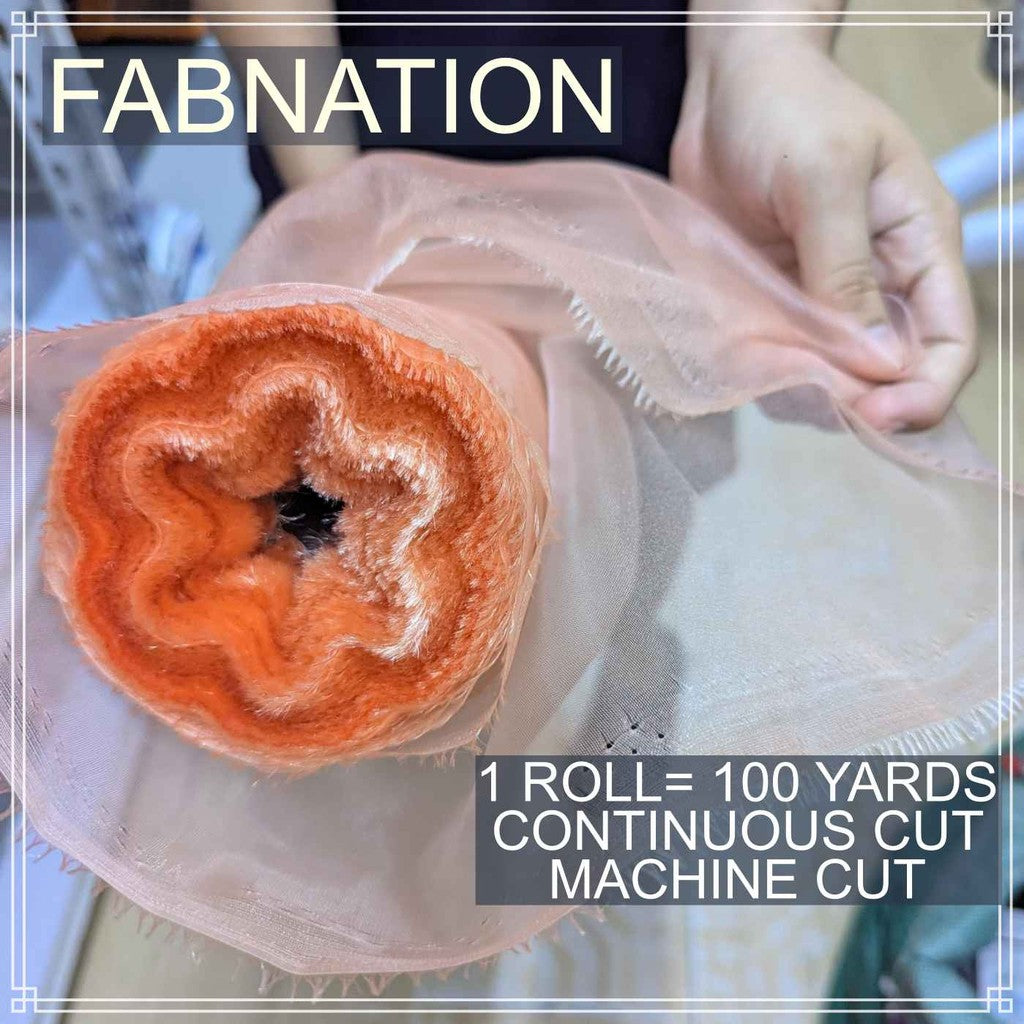 FROSTED ORGANZA PER ROLL = 100 YARDS FABRIC  58"/60" INCHES FIXED WIDTH / FABNATION