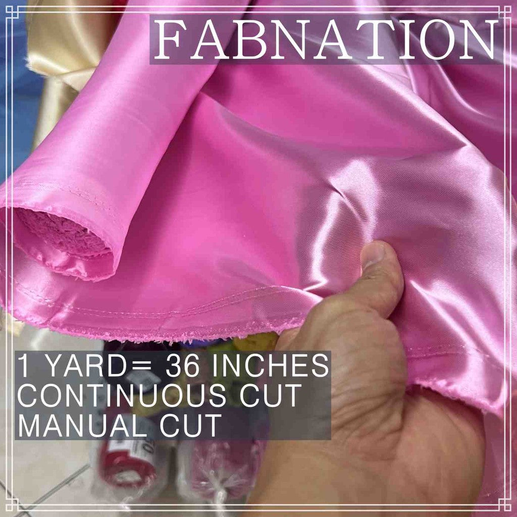 CLASSIC SATIN FABRIC PER YARD IS 36 INCHES LENGTH AND FIXED 60 INCHES WIDTH BY FABNATION