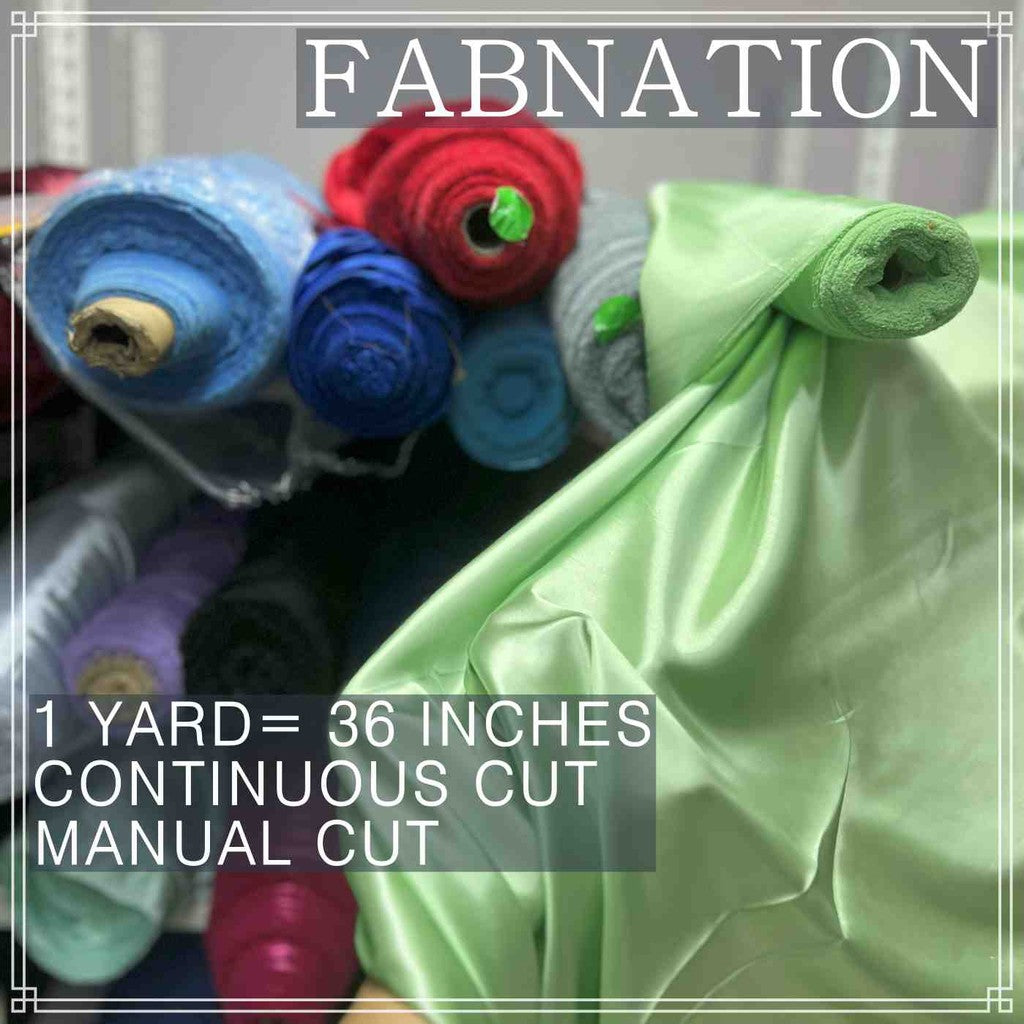 CLASSIC SATIN FABRIC PER YARD IS 36 INCHES LENGTH AND FIXED 60 INCHES WIDTH BY FABNATION
