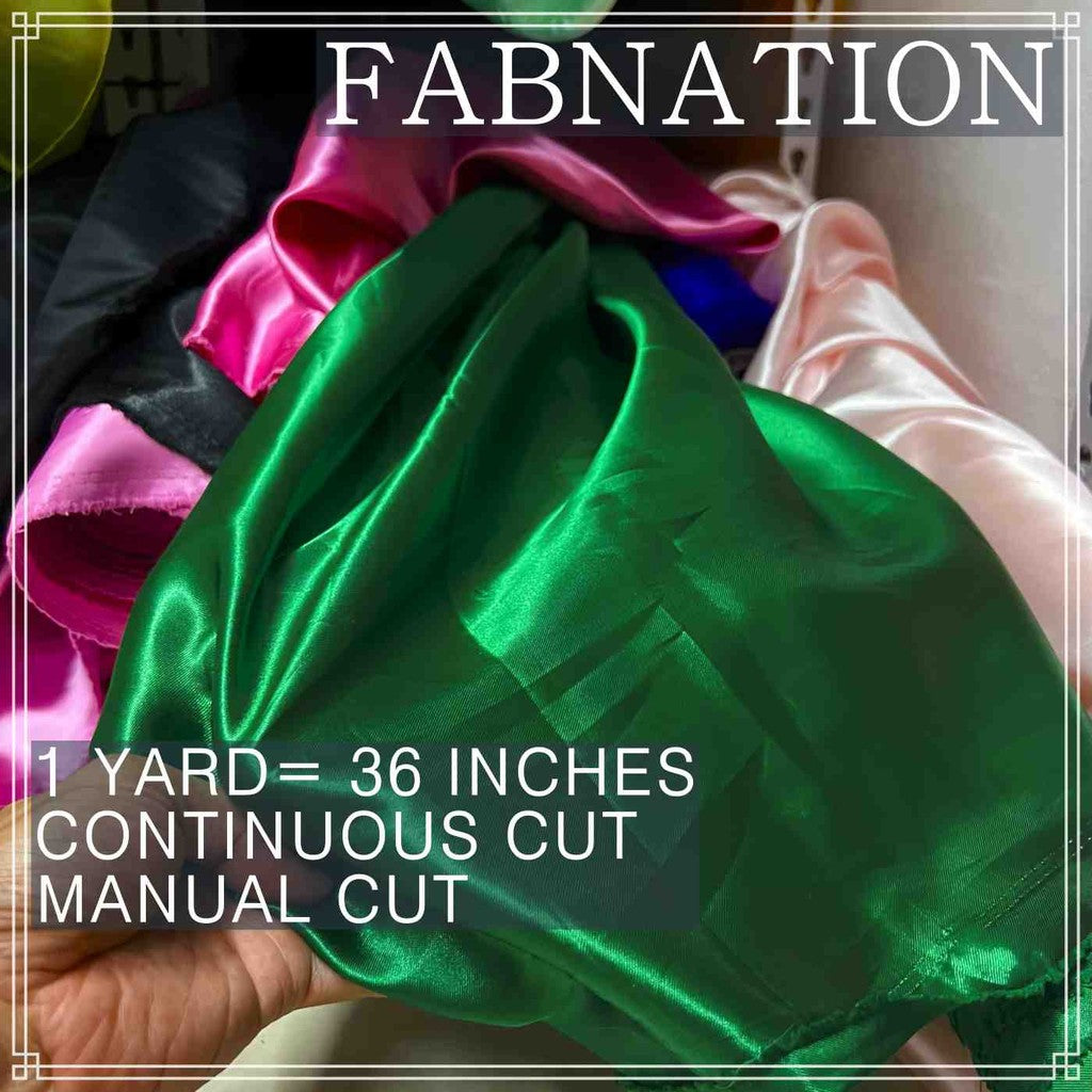 CLASSIC SATIN FABRIC PER YARD IS 36 INCHES LENGTH AND FIXED 60 INCHES WIDTH BY FABNATION
