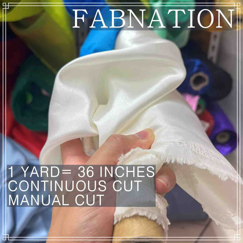 CLASSIC SATIN FABRIC PER YARD IS 36 INCHES LENGTH AND FIXED 60 INCHES WIDTH BY FABNATION