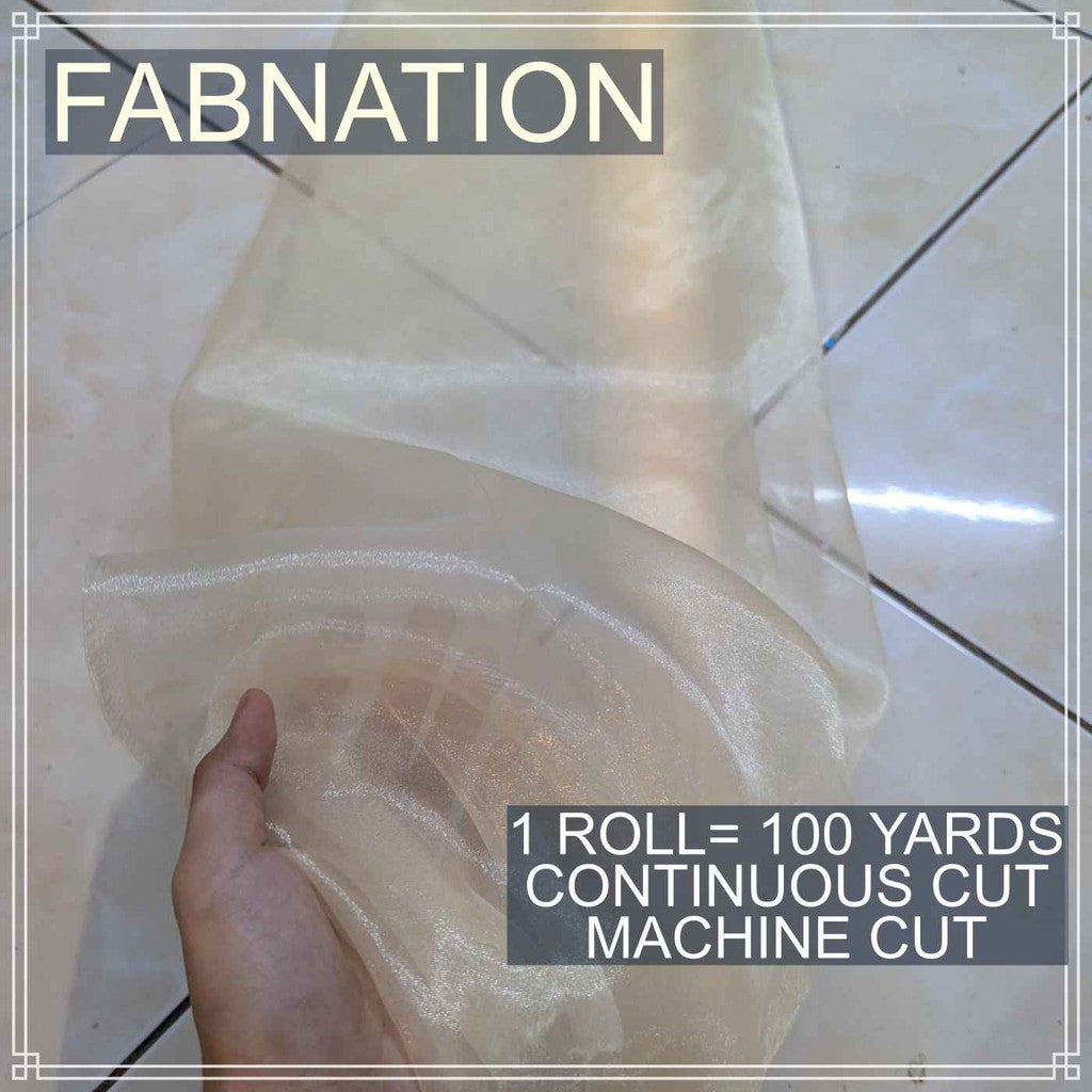 FROSTED ORGANZA PER ROLL = 100 YARDS FABRIC  58"/60" INCHES FIXED WIDTH / FABNATION
