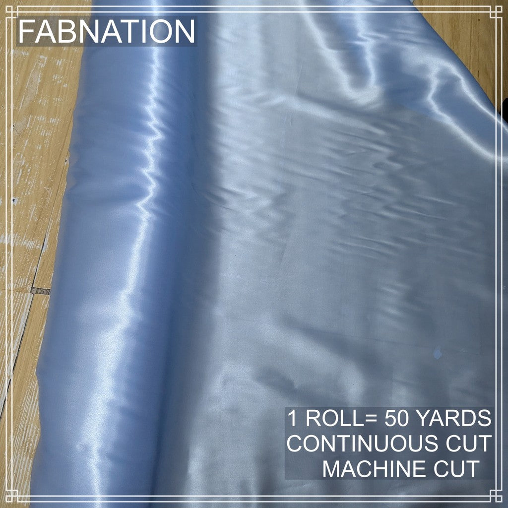 PREMIUM CLASSIC SATIN FABRIC PER ROLL IS 50 YARDS AND FIXED 60 INCHES WIDTH BY FABNATION