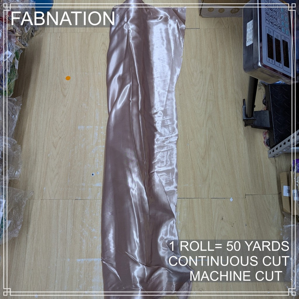 PREMIUM CLASSIC SATIN FABRIC PER ROLL IS 50 YARDS AND FIXED 60 INCHES WIDTH BY FABNATION
