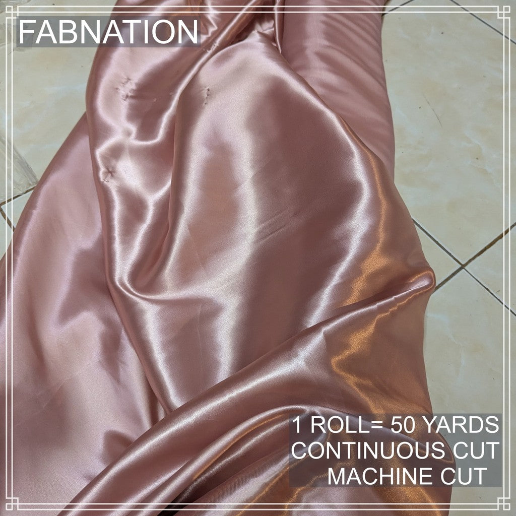 PREMIUM CLASSIC SATIN FABRIC PER ROLL IS 50 YARDS AND FIXED 60 INCHES WIDTH BY FABNATION