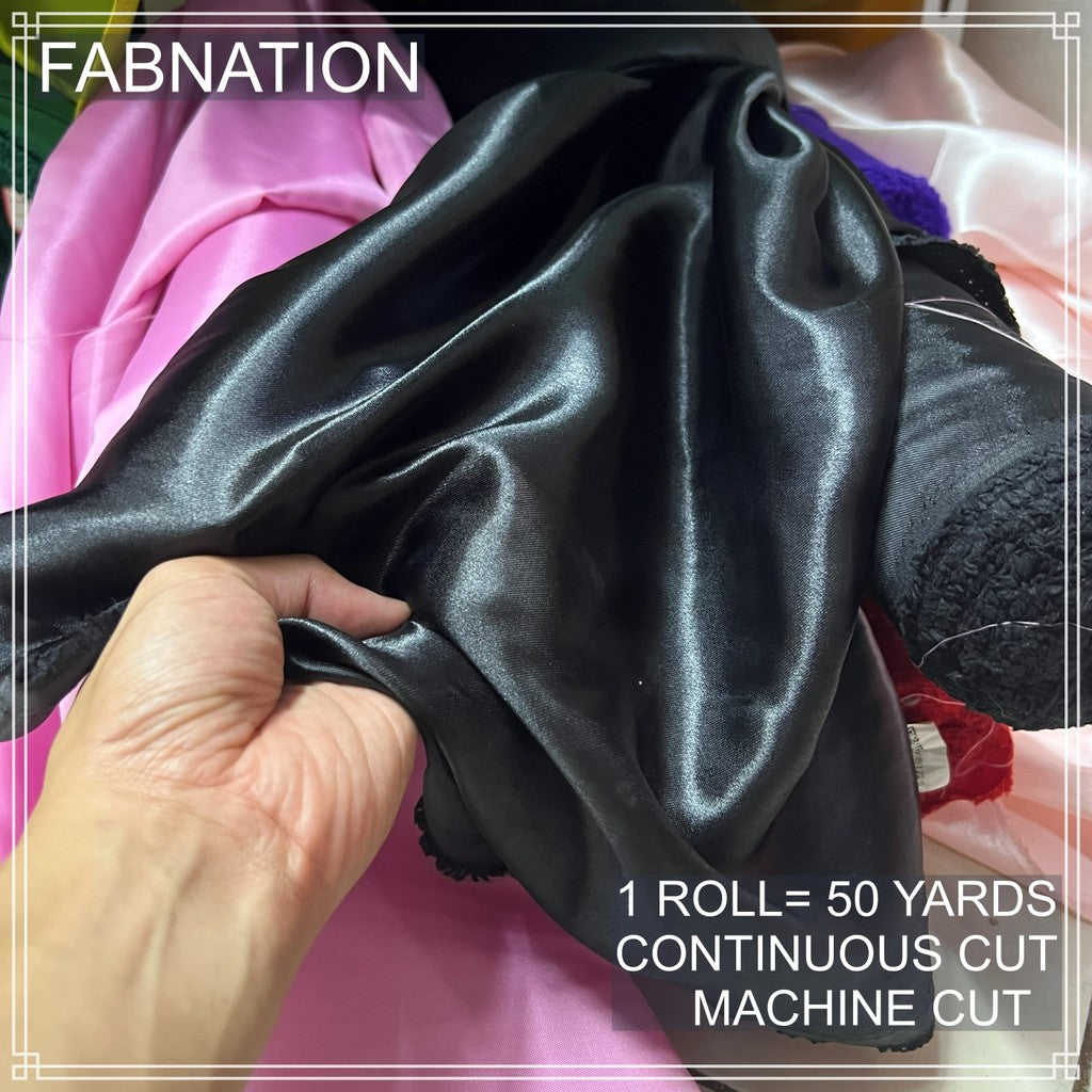 PREMIUM CLASSIC SATIN FABRIC PER ROLL IS 50 YARDS AND FIXED 60 INCHES WIDTH BY FABNATION