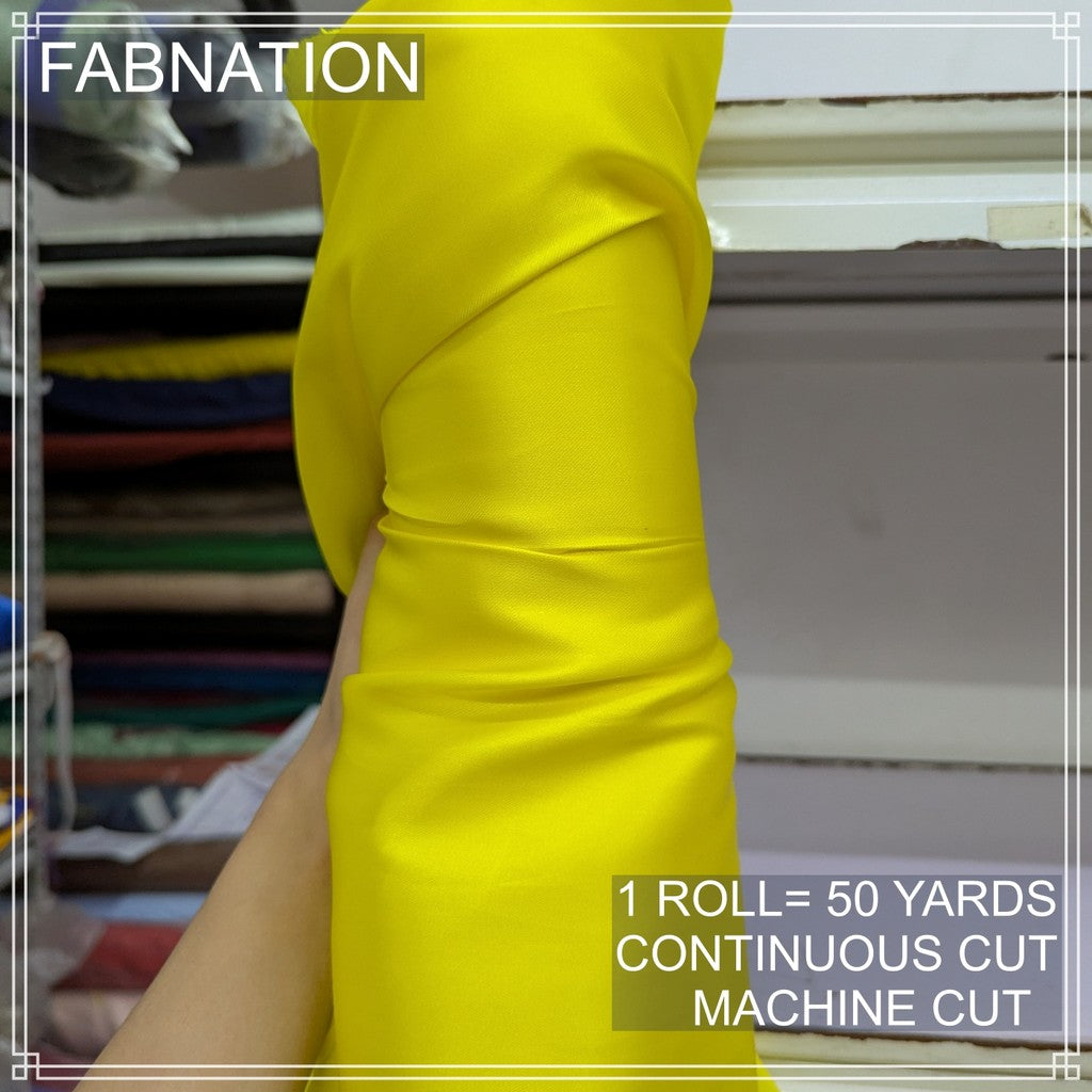 PREMIUM CLASSIC SATIN FABRIC PER ROLL IS 50 YARDS AND FIXED 60 INCHES WIDTH BY FABNATION
