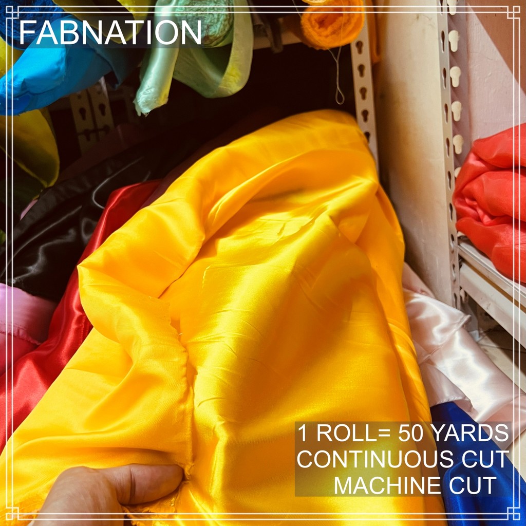 PREMIUM CLASSIC SATIN FABRIC PER ROLL IS 50 YARDS AND FIXED 60 INCHES WIDTH BY FABNATION