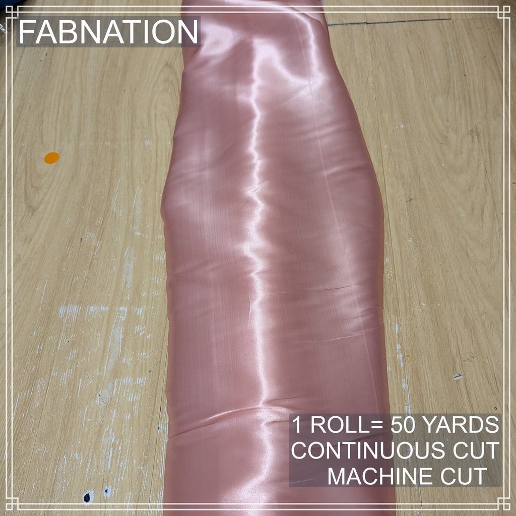 PREMIUM CLASSIC SATIN FABRIC PER ROLL IS 50 YARDS AND FIXED 60 INCHES WIDTH BY FABNATION