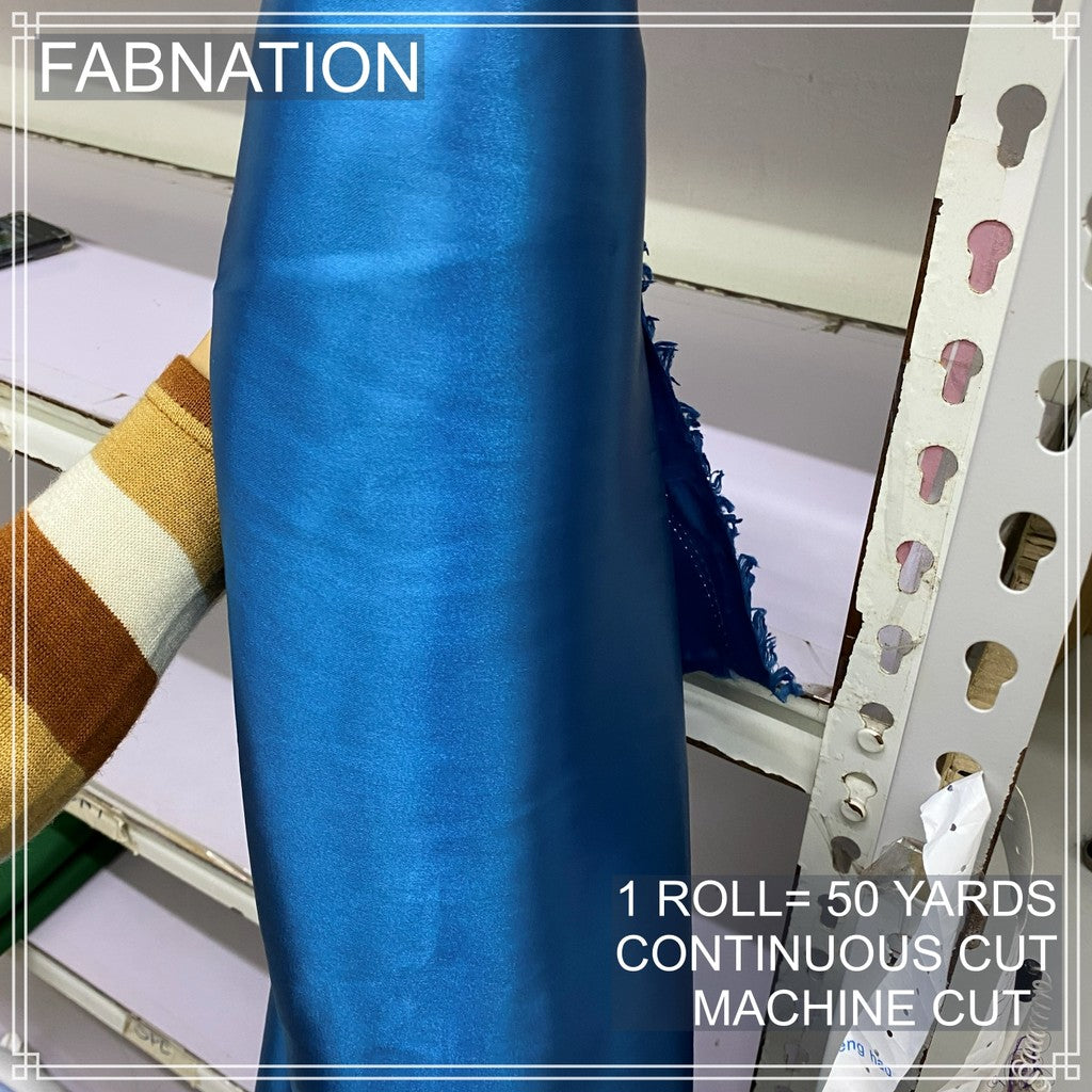 PREMIUM CLASSIC SATIN FABRIC PER ROLL IS 50 YARDS AND FIXED 60 INCHES WIDTH BY FABNATION