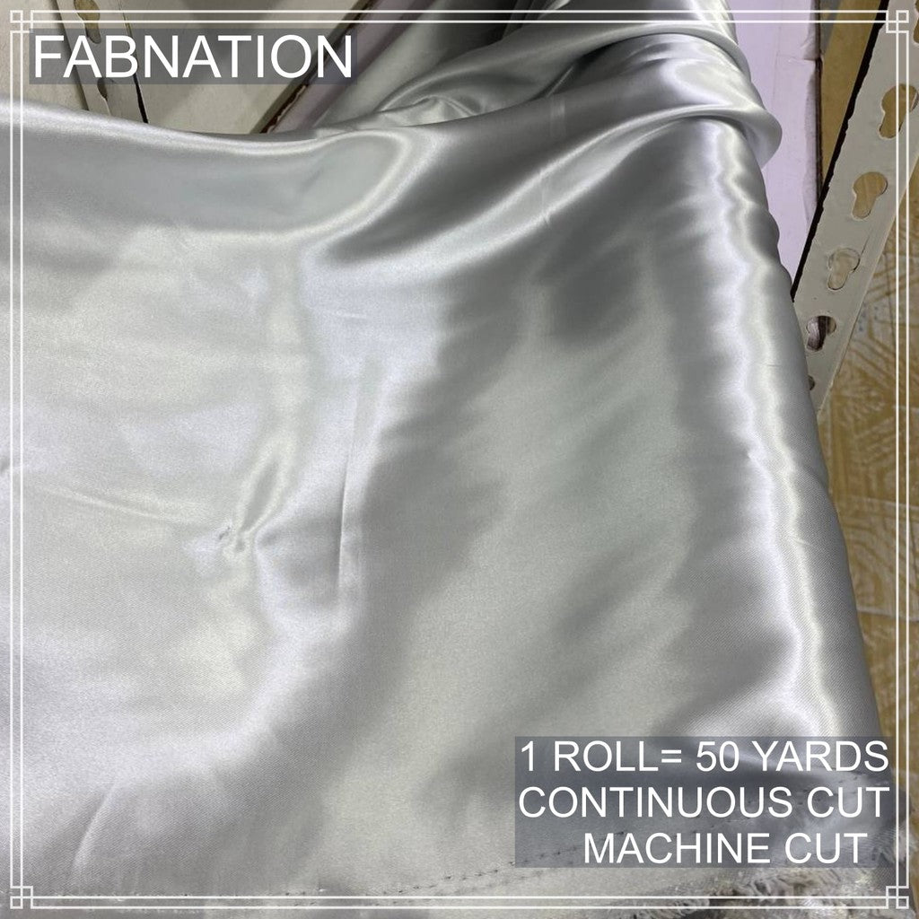 PREMIUM CLASSIC SATIN FABRIC PER ROLL IS 50 YARDS AND FIXED 60 INCHES WIDTH BY FABNATION
